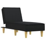 Vidaxl chaise longue noir tissu Vidaxl chaise longue noir tissu