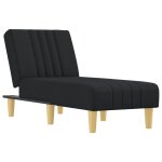 Vidaxl chaise longue noir tissu