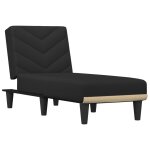 Vidaxl chaise longue noir tissu