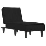 Vidaxl chaise longue noir velours
