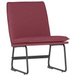 Vidaxl chaise longue rouge bordeaux 52x75x76 cm tissu