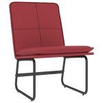 Vidaxl chaise longue rouge bordeaux 54x75x76 cm similicuir