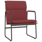 Vidaxl chaise longue rouge bordeaux 55x64x80 cm similicuir