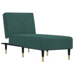 Vidaxl chaise longue vert foncé velours Vidaxl chaise longue vert foncé velours