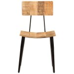 Vidaxl chaises à manger lot de 2 44x40x80 cm bois de manguier solide Vidaxl chaises à manger lot de 2 44x40x80 cm bois de manguier solide