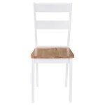 Vidaxl chaises � manger lot de 2 blanc bois h�v�a massif
