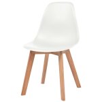 Vidaxl chaises � manger lot de 2 blanc plastique