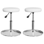 Vidaxl chaises  manger lot de 2 blanc similicuir