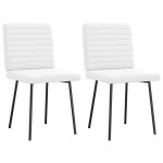 Vidaxl chaises  manger lot de 2 blanc similicuir