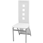 Vidaxl chaises  manger lot de 2 blanc similicuir