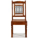 Vidaxl chaises  manger lot de 2 bois finition couleur miel classique