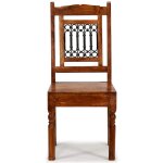 Vidaxl chaises � manger lot de 2 bois finition couleur miel classique