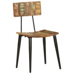 Vidaxl chaises  manger lot de 2 bois de rcupration solide