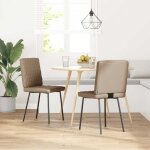 Vidaxl chaises  manger lot de 2 cappuccino similicuir