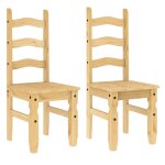 Vidaxl chaises  manger lot de 2 corona 42x47x107cm bois massif de pin