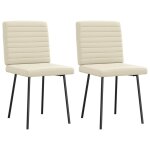 Vidaxl chaises � manger lot de 2 cr�me similicuir