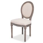 Vidaxl chaises � manger lot de 2 cr�me tissu