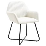 Vidaxl chaises � manger lot de 2 cr�me tissu