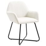 Vidaxl chaises  manger lot de 2 crme tissu