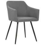 Vidaxl chaises � manger lot de 2 gris clair tissu