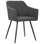 Vidaxl chaises � manger lot de 2 gris fonc� tissu