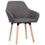 Vidaxl chaises � manger lot de 2 gris fonc� tissu