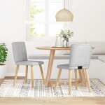 Vidaxl chaises  manger lot de 2 gris nuage tissu