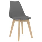 Vidaxl chaises � manger lot de 2 gris plastique