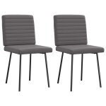 Vidaxl chaises  manger lot de 2 gris similicuir