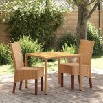 Vidaxl chaises à manger lot de 2 marron rotin naturel Vidaxl chaises à manger lot de 2 marron rotin naturel