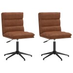 Vidaxl chaises  manger lot de 2 marron similicuir
