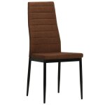 Vidaxl chaises à manger lot de 2 marron tissu Vidaxl chaises à manger lot de 2 marron tissu