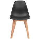 Vidaxl chaises  manger lot de 2 noir plastique