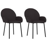 Vidaxl chaises à manger lot de 2 noir similicuir Vidaxl chaises à manger lot de 2 noir similicuir