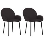 Vidaxl chaises � manger lot de 2 noir similicuir