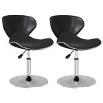Vidaxl chaises  manger lot de 2 noir similicuir