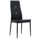 Vidaxl chaises  manger lot de 2 noir similicuir