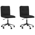 Vidaxl chaises � manger lot de 2 noir similicuir