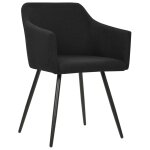 Vidaxl chaises � manger lot de 2 noir tissu