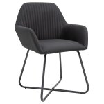 Vidaxl chaises  manger lot de 2 noir tissu