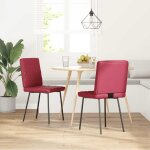 Vidaxl chaises  manger lot de 2 rouge bordeaux similicuir