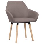 Vidaxl chaises � manger lot de 2 taupe tissu