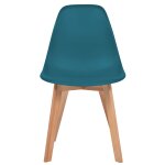 Vidaxl chaises � manger lot de 2 turquoise plastique