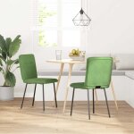 Vidaxl chaises  manger lot de 2 vert clair velours