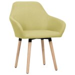 Vidaxl chaises � manger lot de 2 vert tissu
