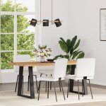 Vidaxl chaises  manger lot de 4 blanc similicuir
