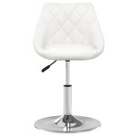 Vidaxl chaises � manger lot de 4 blanc similicuir