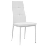 Vidaxl chaises � manger lot de 4 blanc similicuir