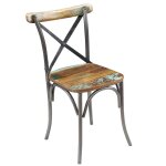 Vidaxl chaises  manger lot de 4 bois de rcupration solide