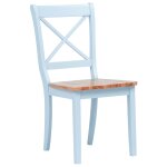 Vidaxl chaises � manger lot de 4 gris et bois clair bois h�v�a massif